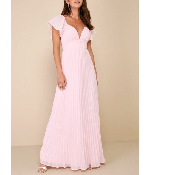 Lulu's Light Pink Maxi Dress - Picture 6 of 10
